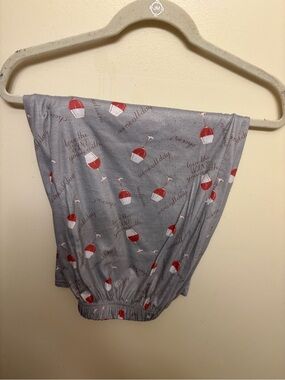 Wine theme capri pajama pants, sz 3x, some pilling